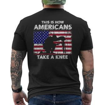 Veteran Vets This Is How Americans Take A Knee Veterans Mens Back Print T-shirt - Monsterry CA