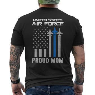 Veteran Vets Us Air Force Proud Mother Proud Air Force Mom Veteran Day Veterans Mens Back Print T-shirt - Monsterry UK