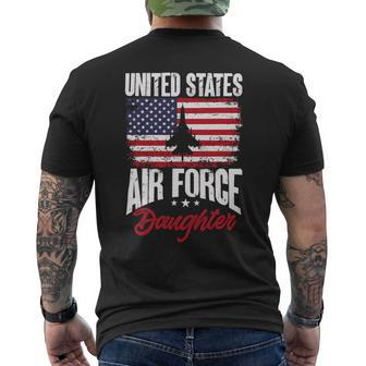 Veteran Vets Us Air Force Veteran United Sates Air Force Daughter 9 Veterans Mens Back Print T-shirt - Monsterry UK