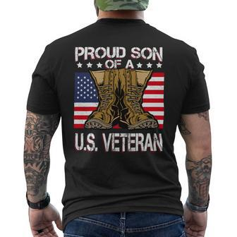 Veteran Vets Us Army Proud Proud Of A Us Army Veteran Flag Men Veterans Mens Back Print T-shirt - Monsterry AU