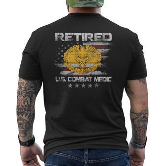 Veteran Vets US Army Retired Combat Medic Proud Veteran Medical Military 149 Veterans Mens Back Print T-shirt - Monsterry