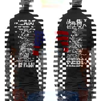 Veteran Vets Us Army Veteran Defender Of Freedom Fathers Veterans Day 3 Veterans Mens Back Print T-shirt - Monsterry