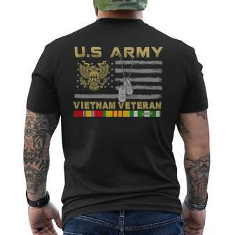 Veteran Vets Us Army Vietnam Veteran Usa Flag Shirt Veteran Vietnam Army 8 Veterans Mens Back Print T-shirt - Monsterry