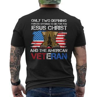 Veteran Vets Us Veterans Day Only Two Defining Veterans Mens Back Print T-shirt - Monsterry CA