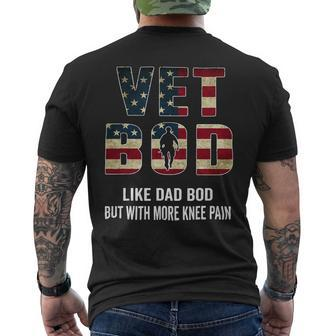 Veteran Vets Vet Bod Like A Dad Bod But With More Knee Pain Veteran 176 Veterans Mens Back Print T-shirt - Monsterry AU