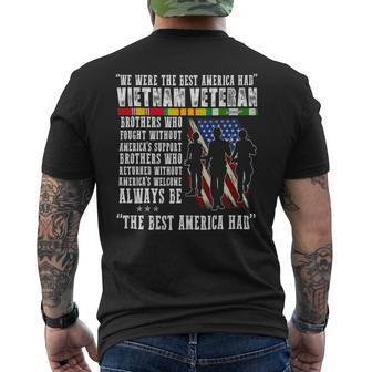 Veteran Vets Vietnam Veteran The Best America Had Proud Veterans Mens Back Print T-shirt - Monsterry AU