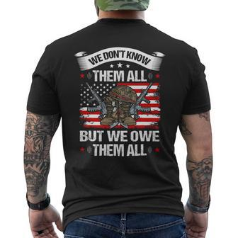 Veteran Vets We Dont Know Them All But We Owe Them All Usa Flag Veterans Mens Back Print T-shirt - Monsterry UK