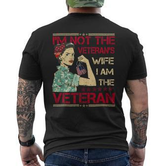 Veteran Vets Womens Im Not The Veterans Wife I Am The Veterans Day Veterans Mens Back Print T-shirt - Monsterry