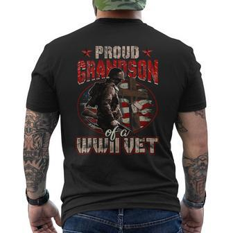 Veteran Vets World War Two Veteran Proud Grandson Of A Wwii Vet 1 Veterans Mens Back Print T-shirt - Monsterry AU