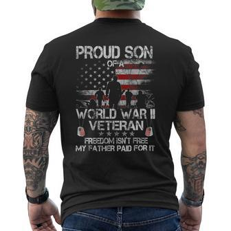 Veteran Vets Ww 2 Military Shirt Proud Son Of A Wwii Veterans Mens Back Print T-shirt - Monsterry CA
