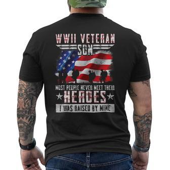 Veteran Vets Wwii Veteran Son Most People Never Meet Their Heroes 2 8 Veterans Mens Back Print T-shirt - Monsterry DE