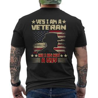 Veteran Vets Yes Im A Female Veteran Women Veterans Day 6 Veterans Mens Back Print T-shirt - Monsterry