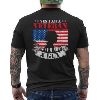 Veteran Vets Yes Im A Female Veteran Women Veterans Day Veterans Mens Back Print T-shirt - Monsterry