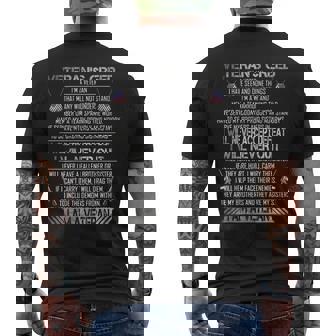 Veterans Creed Im A Veteran Proud Veterans Day Mens Back Print T-shirt | Mazezy