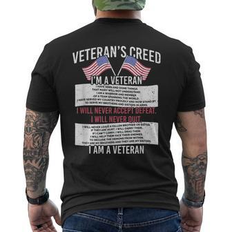 Veterans Creed Patriot Grandpa Chirstian Vietnam War Mens Back Print T-shirt | Mazezy