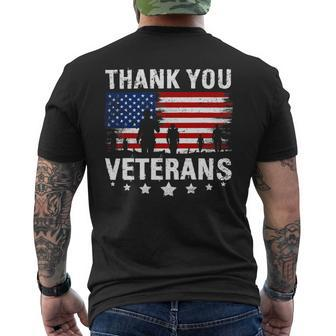 Veterans Day Presents Thank You Veterans 315 Mens Back Print T-shirt - Monsterry UK