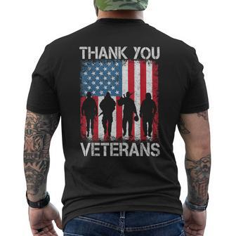 Veterans Day Thank You Veterans Proud Men's T-shirt Back Print | Mazezy