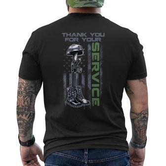 Veterans Day Thank You For Your Service 45 Mens Back Print T-shirt - Monsterry CA