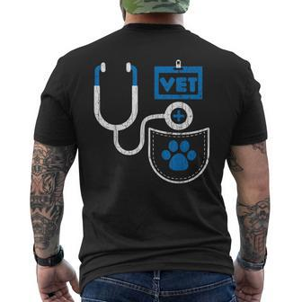 Veterinarian Costume Funny Veterinary Vet Doctor Graphic Mens Back Print T-shirt - Thegiftio UK