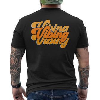 Vibing Orange Vibes Only Color Graphic Men's T-shirt Back Print | Seseable UK