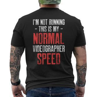 Videographer Running Videography Filmmake Mens Back Print T-shirt - Monsterry UK