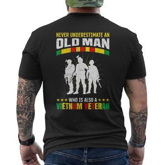 Vietnam Veteran Army Military Fan Memorial Day Veterans Mens Back Print T-shirt | Mazezy AU
