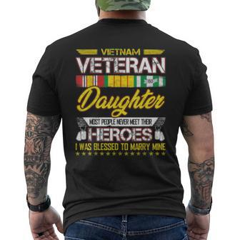 Vietnam Veteran Daughter Raised By My Hero Men's Back Print T-shirt | Mazezy