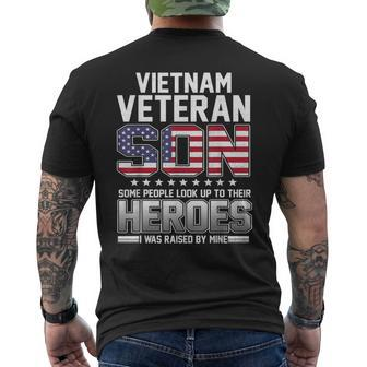 Vietnam Veteran Son I Was Raised By Mine Men's T-shirt Back Print | Mazezy