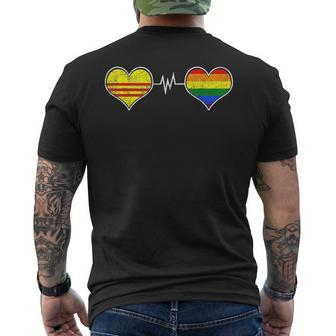 Vietnam Viet Flag Proud Lgbtq Gay Pride Lesbian Dna Mens Back Print T-shirt | Mazezy