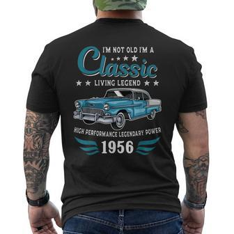 Vintage 1956 Birthday Classic Car For Legends Born In 1956 Mens Back Print T-shirt - Thegiftio UK