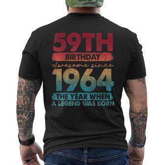 Vintage 1964 59 Year Old Limited Edition 59Th Birthday Men's T-shirt Back Print - Monsterry UK