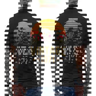 Vintage 1971 Retro Cafe Racer Motorcycle 48Th Birthday Men's Back Print T-shirt | Mazezy