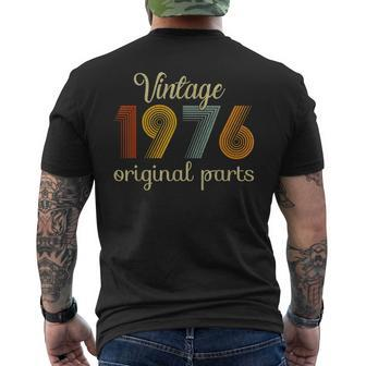 Vintage 1976 Original Parts 47 Years Old 47Th Birthday Retro Mens Back Print T-shirt - Seseable
