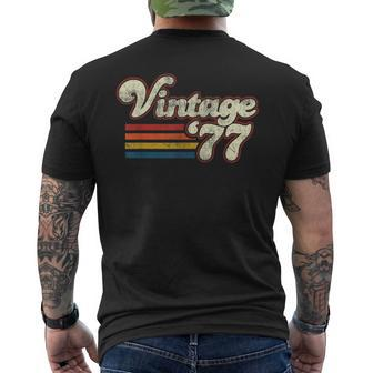 Vintage 1977 46 Birthday Men's T-shirt Back Print | Mazezy