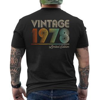 Vintage 1978 Retro Classic Style 45Th Birthday Born In 1978 Men's T-shirt Back Print - Monsterry UK
