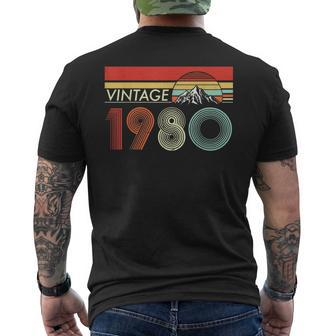 Vintage 1980 Funny 40 Years Old Boys And Girls 40Th Birthday 40Th Birthday Funny Gifts Mens Back Print T-shirt | Mazezy