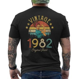 Vintage 1982 Made In 1982 41Th Birthday 41 Years Old Gift Mens Back Print T-shirt | Mazezy UK
