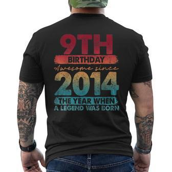 Vintage 2014 9 Year Old Limited Edition 9Th Birthday Men's T-shirt Back Print - Seseable