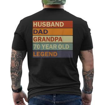 Vintage 70Th Birthday Saying For 70 Year Old Dad And Grandpa Gift For Mens Mens Back Print T-shirt - Seseable