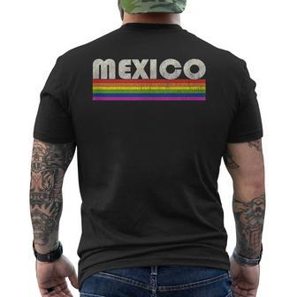 Vintage 80S Style Mexico Gay Pride Month Mens Back Print T-shirt | Mazezy