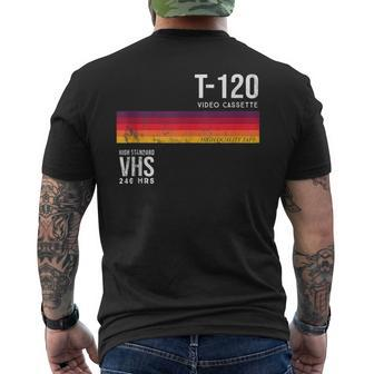 Vintage 80S Video Cassette Tape Vhs Mens Back Print T-shirt - Seseable