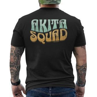 Vintage Akita Squad - Akita Dog Mens Back Print T-shirt | Mazezy