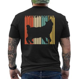 Vintage American Bobtail Cat Men's T-shirt Back Print | Mazezy
