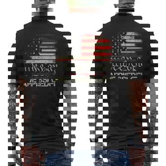 Vintage American Flag 1776 Flag We The People Are Pissed Off Men's Back Print T-shirt | Mazezy