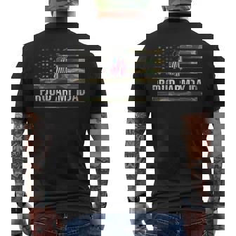 Vintage American Flag Proud Army Dad Veteran Day Men's Back Print T-shirt