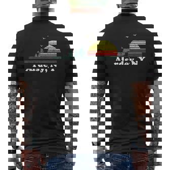 Vintage Ardsley New York Home Pride Illustration Print Men's T-shirt Back Print | Mazezy