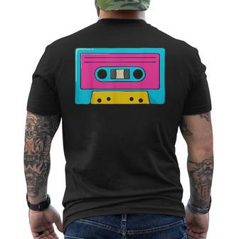 Vintage Audio Tape Cassette 80S 90S Halloween Party Costume 90S Vintage Designs Funny Gifts Mens Back Print T-shirt | Mazezy
