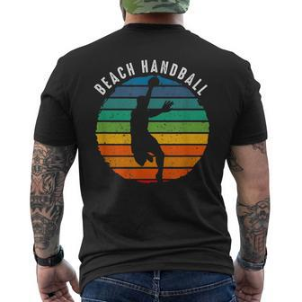 Vintage Beach Handball Apparel Beach Handball Sunset Men's T-shirt Back Print | Mazezy