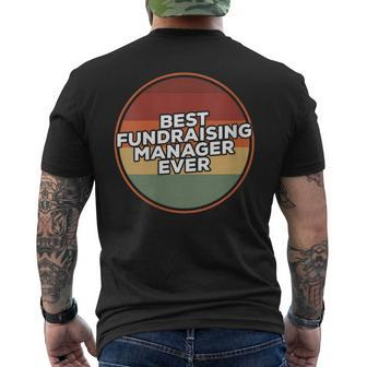 Vintage Best Fundraising Manager Ever Men's T-shirt Back Print | Mazezy