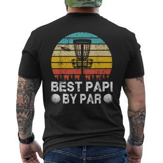 Vintage Best Papi By Par Disc Golf Golfer Fathers Day Men's Back Print T-shirt | Mazezy DE